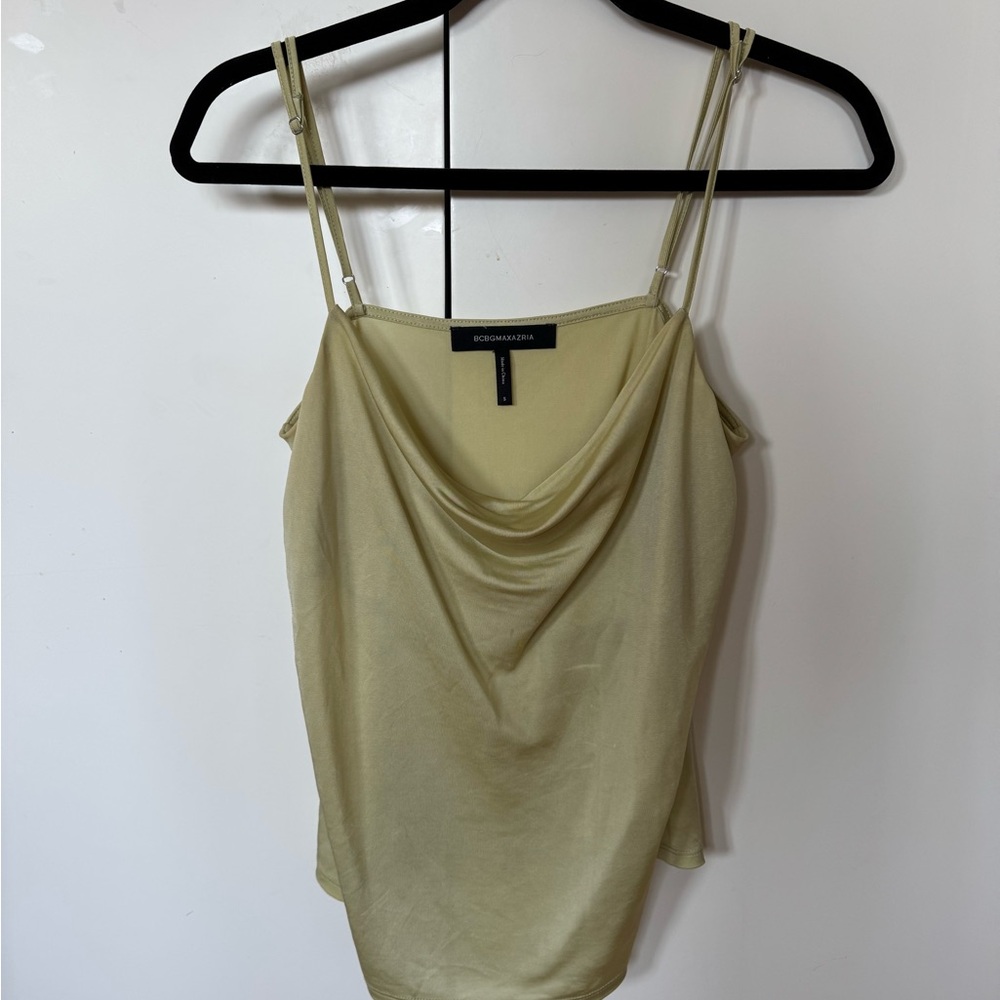 BCBGMaxAzria Light Tan Cowl Neck Camisole